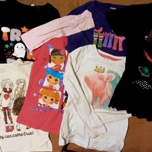 Lot of 7 girls long sleeve tops,